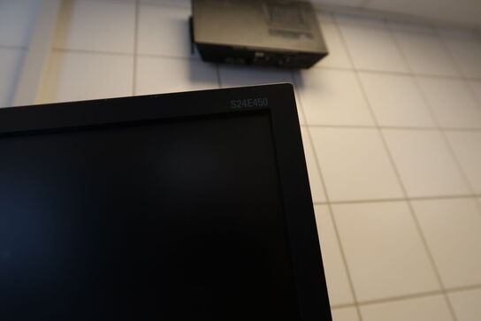 3 stk. computerskærme SAMSUNG S24E450, NEC m.fl. med betjningspanel