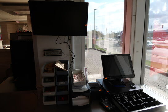 Kasseapparat CBE, pengeskuffe, bonprinter (betalingsterminal medfølger ikke)