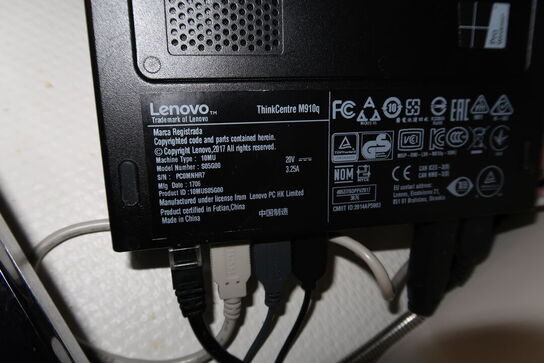 3 stk. computerskærme IIYAMA, FUJITSU, ASUS samt computer LENOVO