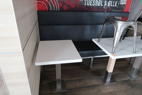 2 stk. borde, 2 stk. stole, bænk