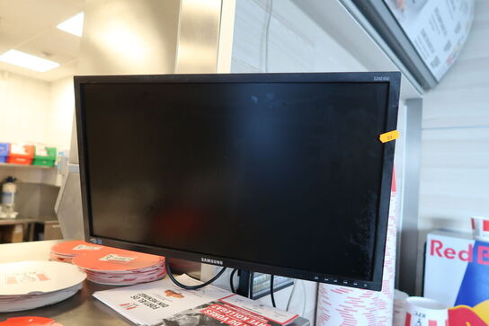 2 stk. computerskærme SAMSUNG S24E450 med betjeningspanler