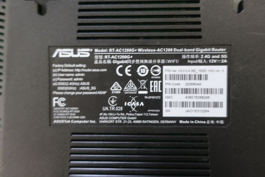 Trådløs router ASUS RT-AC1200G+