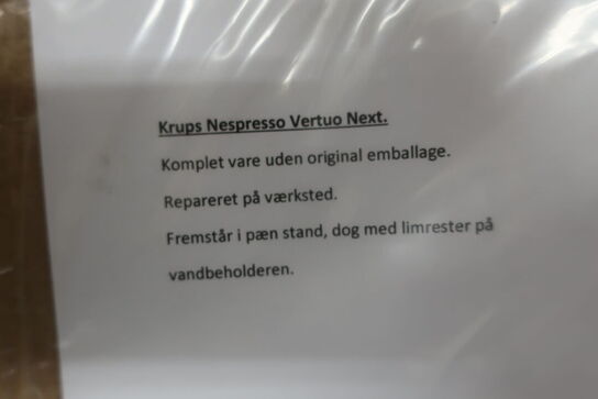 Kaffemaskine (kapsel(Nespresso) KRUPS XN910