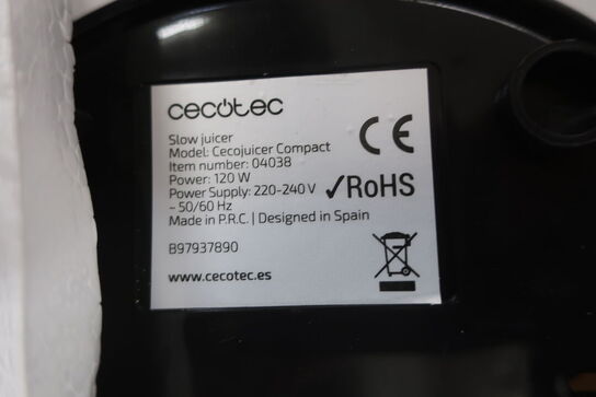 Juicer CECOTEC Cecojuicer Compact 04038