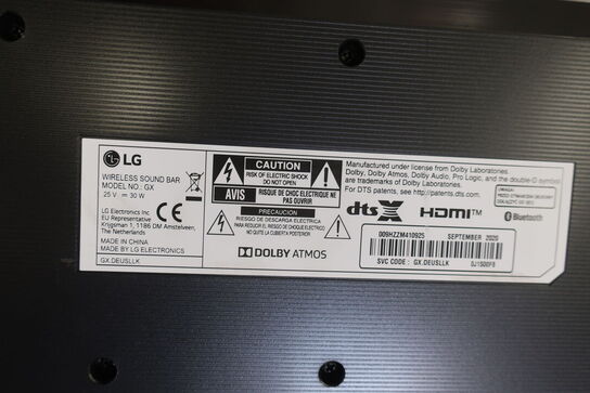 Soundbar m. subwoofer LG GX