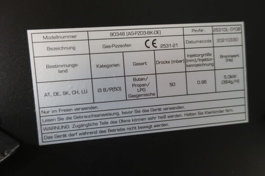 Pizzaovn COZZE 90348