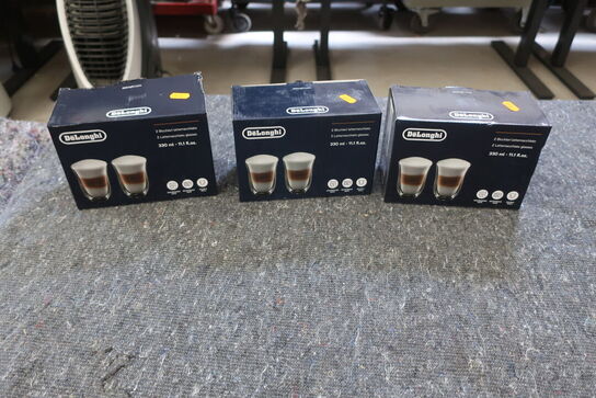 6 stk. DELONGI kaffeglas