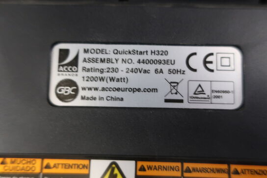 Lamineringsmaskine GBC QuickStart H320