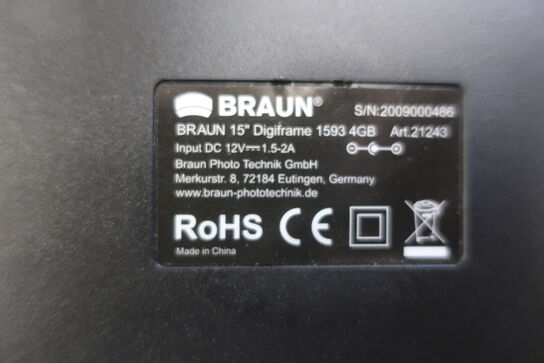 Digital ramme BRAUN 15" DigiFrane 1593