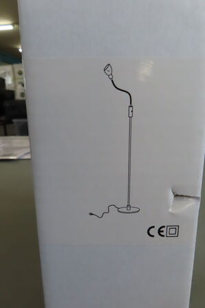 Gulvlampe HERSTAL Cut 1 arm Sort/Opal
