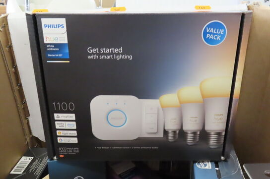 Kasse med diverse PHILIPS HUE