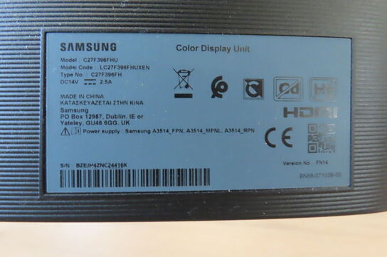 27" Computerskærm SAMSUNG C27F396FHU