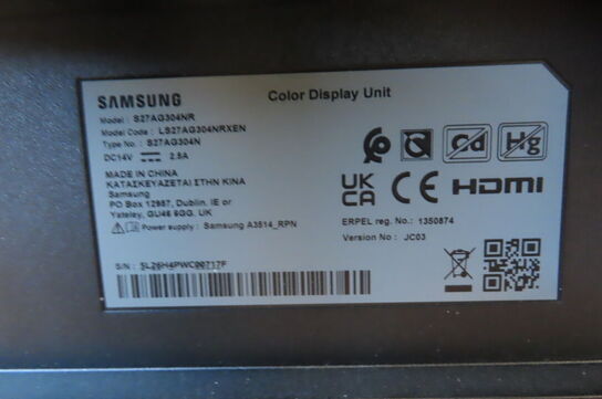 27" Computerskærm SAMSUNG S27AG304NR