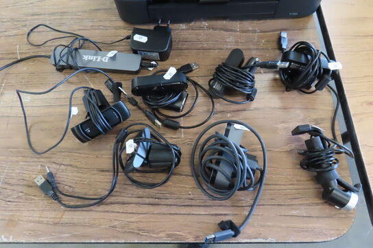 5 stk. Webcam samt usb hub DELL
