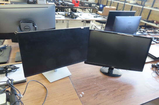 2 stk. Compúterskærme DELL P2422H  & ACER S241HL