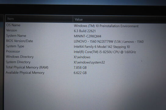 Bærbar computer LENOVO T480s