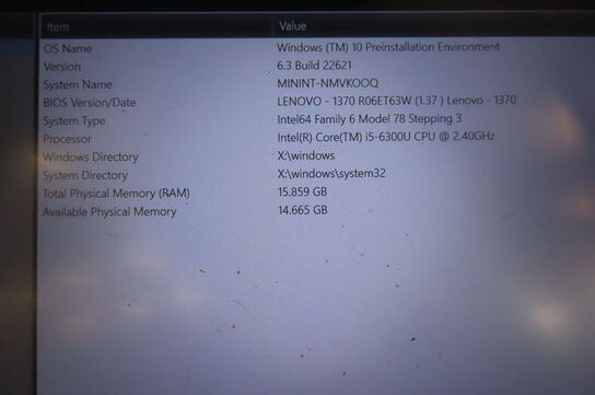 Bærbar computer LENOVO T460