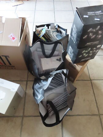 3 poser med diverse tal 