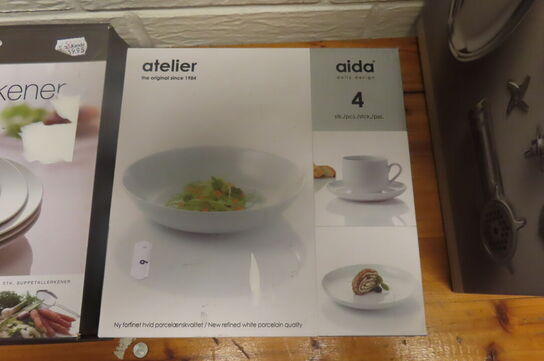 8 stk. Dybe tallerkener 