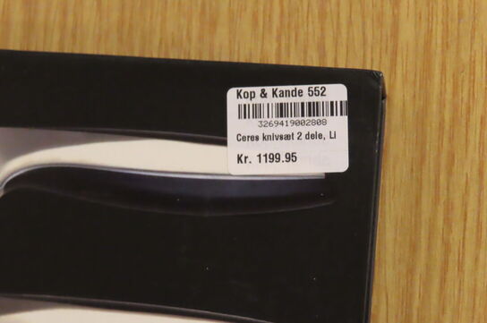 3 stk. Knive + slibesten 