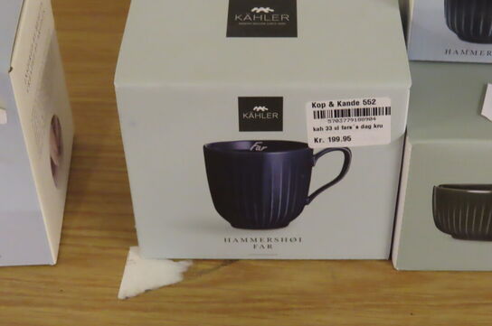 5 stk. Kopper & 1 stk. skål