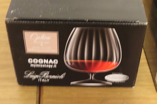 4 stk. Cognacglas + 4 stk. Martini glas