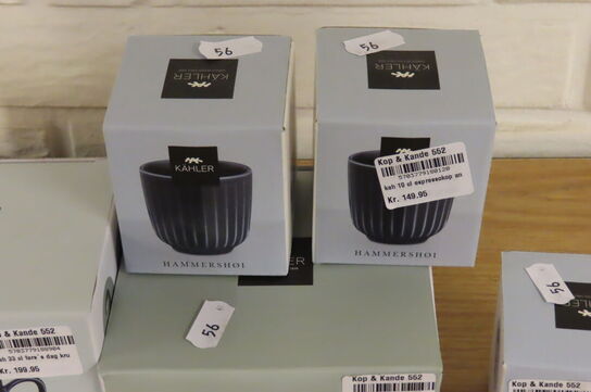 5 stk. Kopper & 1 stk. skål