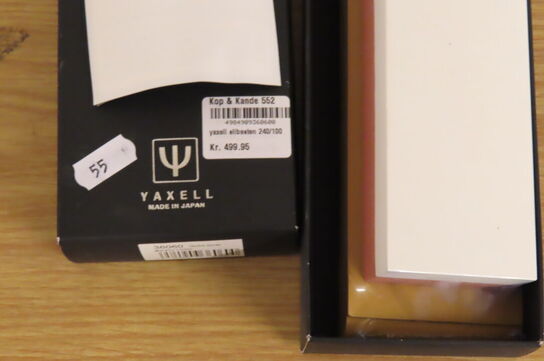 3 stk. Knive + slibesten 