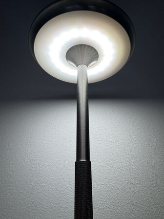 5 stk. Bordlampe - bærbar & dæmpbar i aluminium sølv