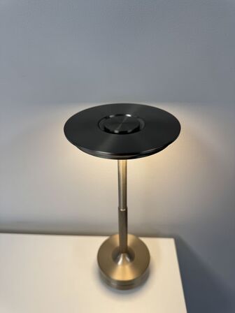 5 stk. Bordlampe - bærbar & dæmpbar i aluminium sølv