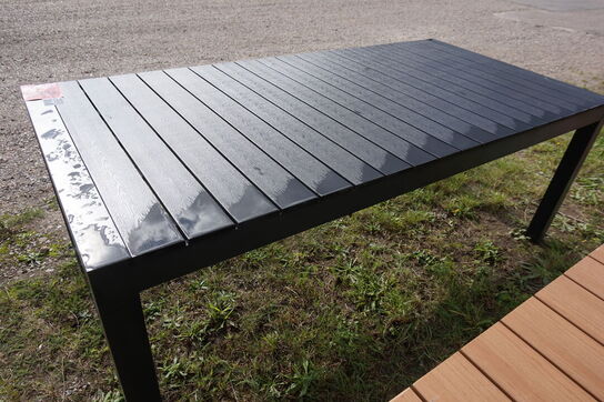 Canberra udtrækshavebord 100x 205/275 cm.- sort nonwood 