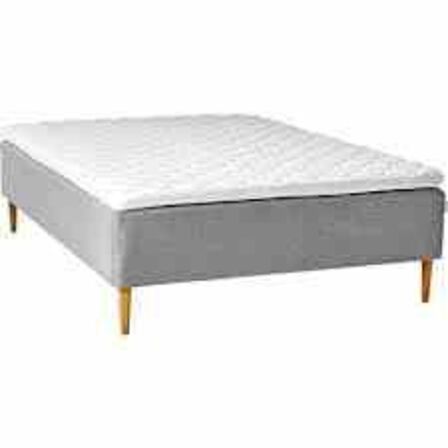Huma Nordic boxmadrasseng 140x200cm med latex topmadras og ben