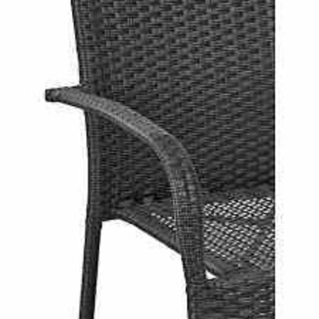 New Haven udtræksbord med 8 stk Mallorca havestole - sort