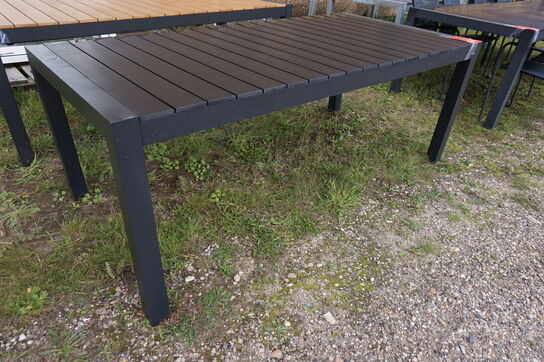 Canberra udtrækshavebord 100x 205/275 cm.- sort nonwood 