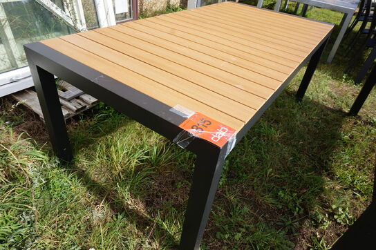 Canberra udtrækshavebord 100x 205/275 cm. Teak look nonwood 