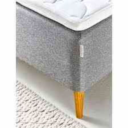 Huma Nordic boxmadrasseng 140x200cm med latex topmadras og ben