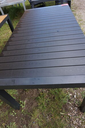 Canberra udtrækshavebord 100x 205/275 cm.- sort nonwood 
