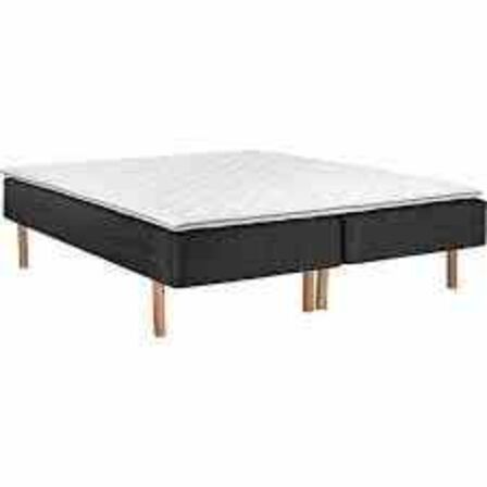 Huma Premium Boxmadrasseng 160 x 200 cm med ben og topmadras 