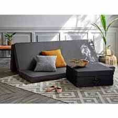 Sleepy lux foldemadras Antracit 200x180x12 cm
