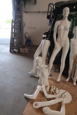 Mannequin dukker, hvide