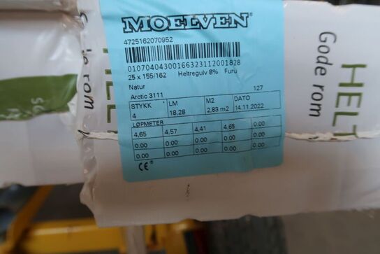 38,20 m2  trægulv massiv fyr