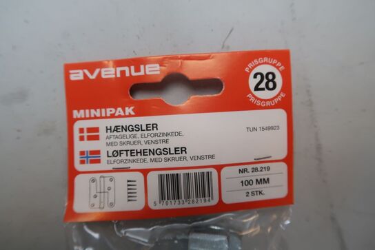 10 sæt hængsler, venstre