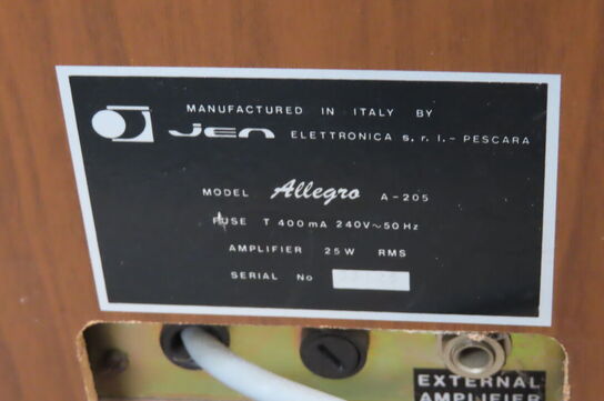 Elektrisk orgel JEA ALLEGRO A-205