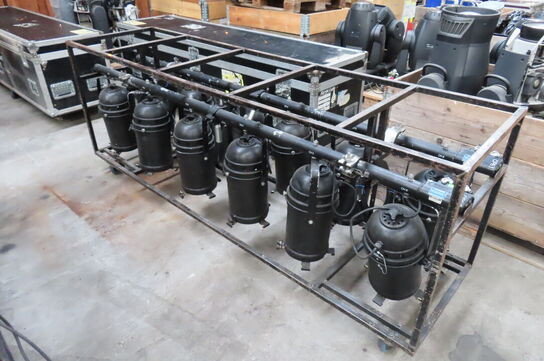 Stativ med 12 lamper