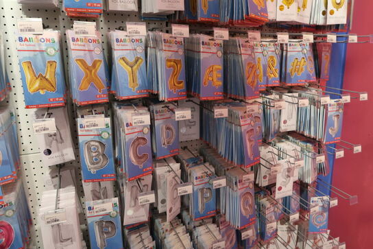 Div. Balloner med tal og bogstaver