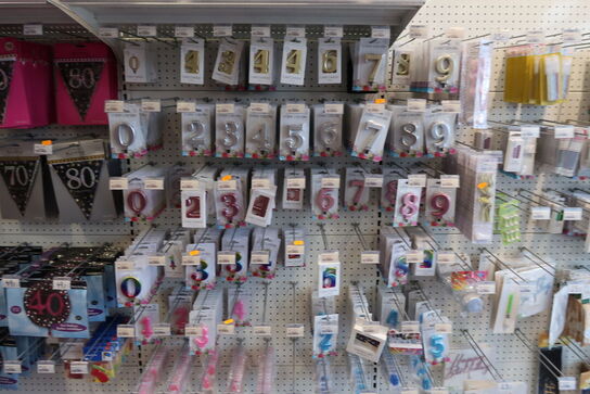 Div. Lys til kager med tal