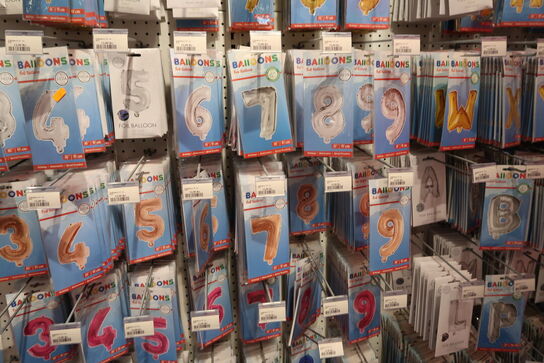 Div. Balloner med tal og bogstaver