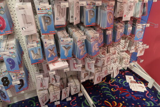 Div. Balloner med tal og bogstaver