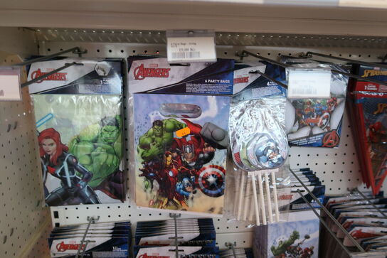 Div. Festtilbehør AVENGERS, SPIDER-MAN, BATMAN m.fl.
