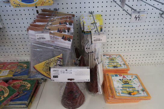 Div. Festtilbehør HARRY POTTER, MINIONS m.fl.